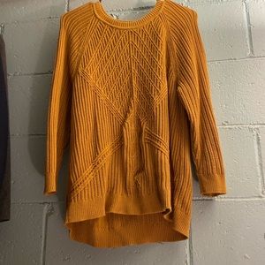 Extra large waffle knit copper sweater